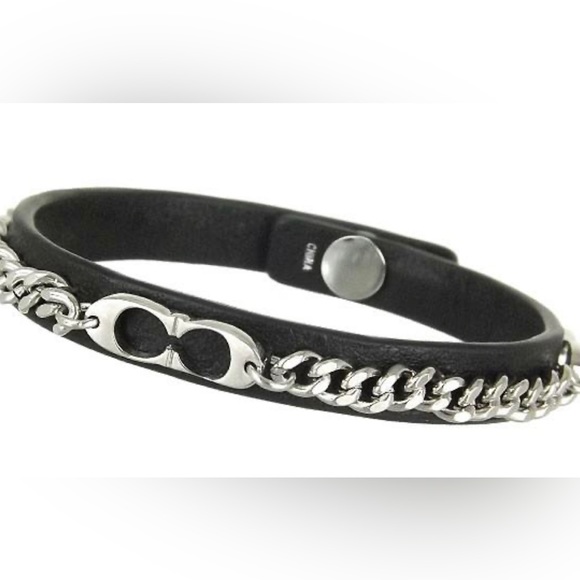 ISO COACH Women’s Black Signature C Chain Leather Bracelet as shown in pics!!!!! - Picture 2 of 10